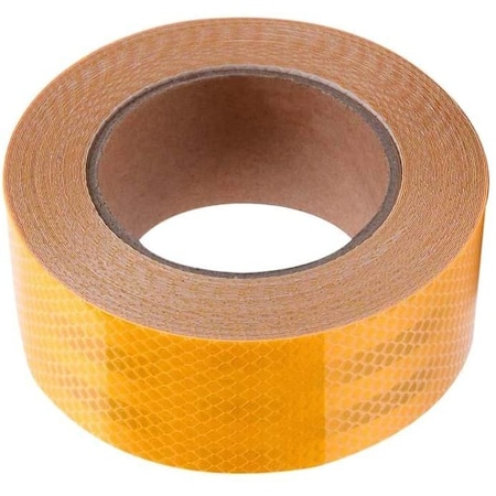 2 In X 50' Ft Diamond Trailer Truck Conspicuity DOT Class 2 Reflective Safety Tape - Yellow